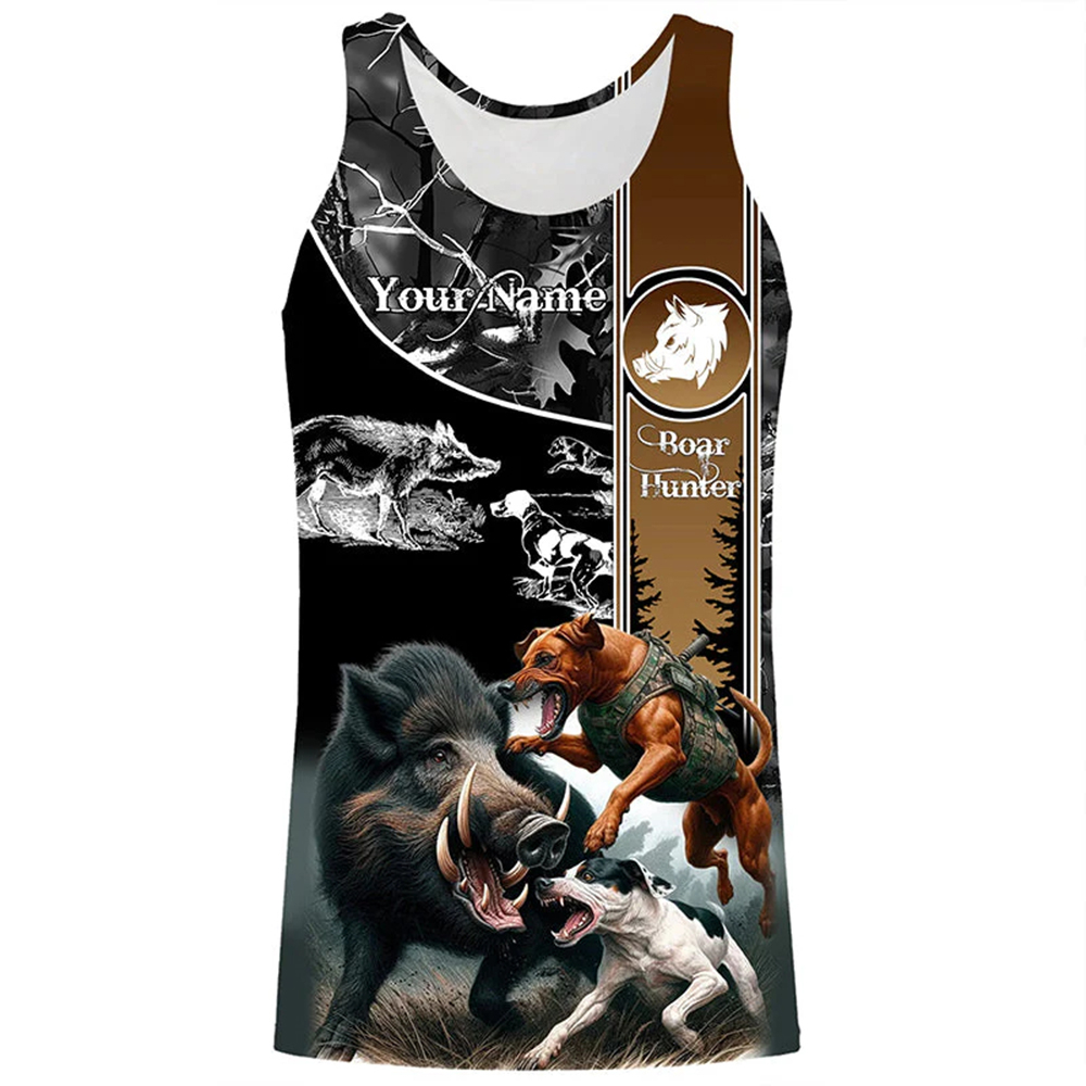 Custom Name Boar Hunter Tank T - Wildman Hunting & Outdoor Linton'S Corner Silver Lakes review and price