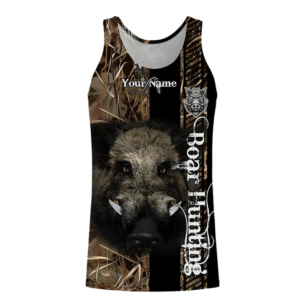 Custom Name Boar Hunter Tank T - Wildman Hunting & Outdoor Linton'S Corner Silver Lakes review and price