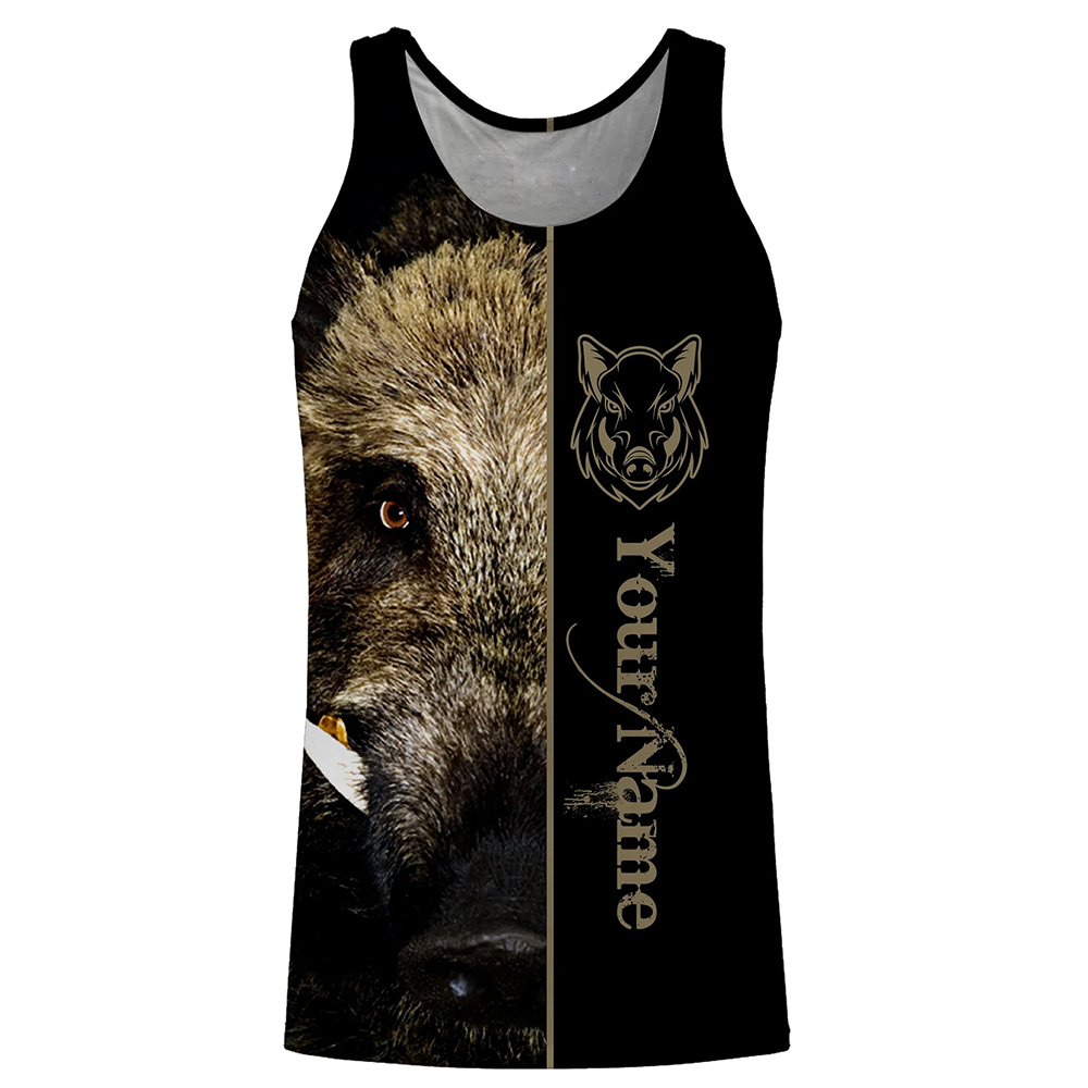 Custom Name Boar Hunter Tank T - Wildman Hunting & Outdoor Linton'S Corner Silver Lakes review and price