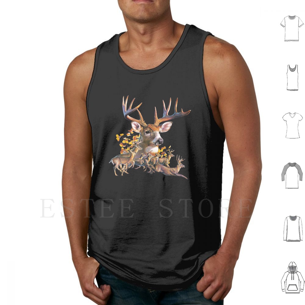 Deer Collage Tank Tops Vest Sl - Wildman Hunting & Outdoor Linton'S Corner Silver Lakes review and price