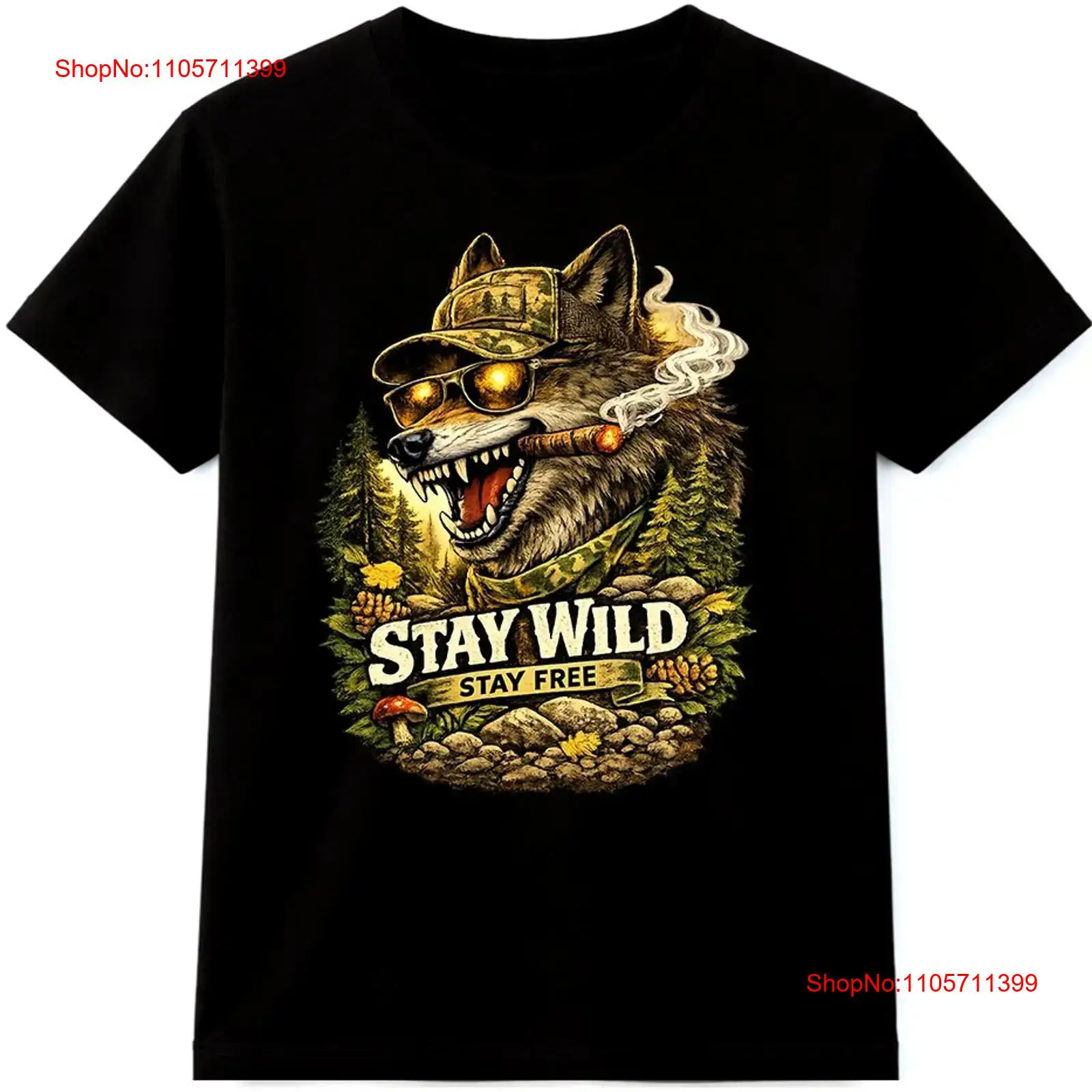 Wolf T Shirt Stay Wild Free Ou - Wildman Hunting & Outdoor Linton'S Corner Silver Lakes review and price