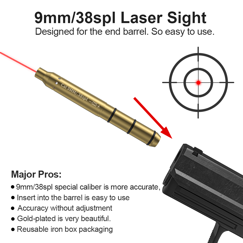 9MM/38SPL Red Laser Boresighte - Outdoor Hunting Range review and price